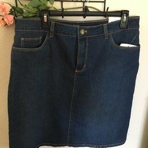 Croft&Barrow Classic Fit Jean Skirt (NWT)